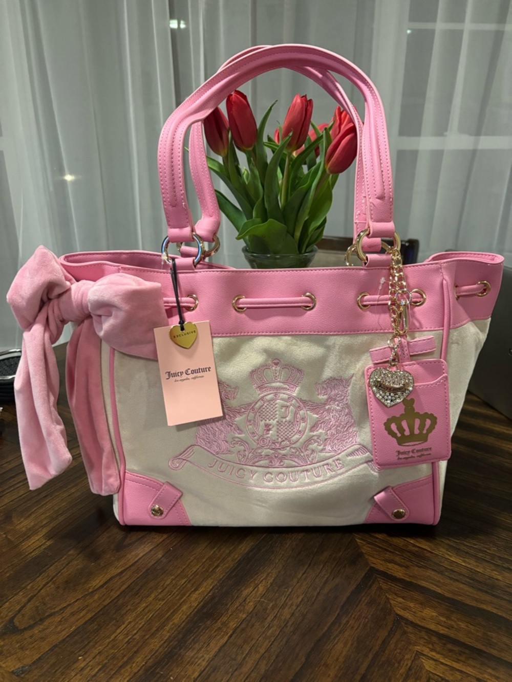 Juicy Couture Pink Scottie Tote Bag NWT